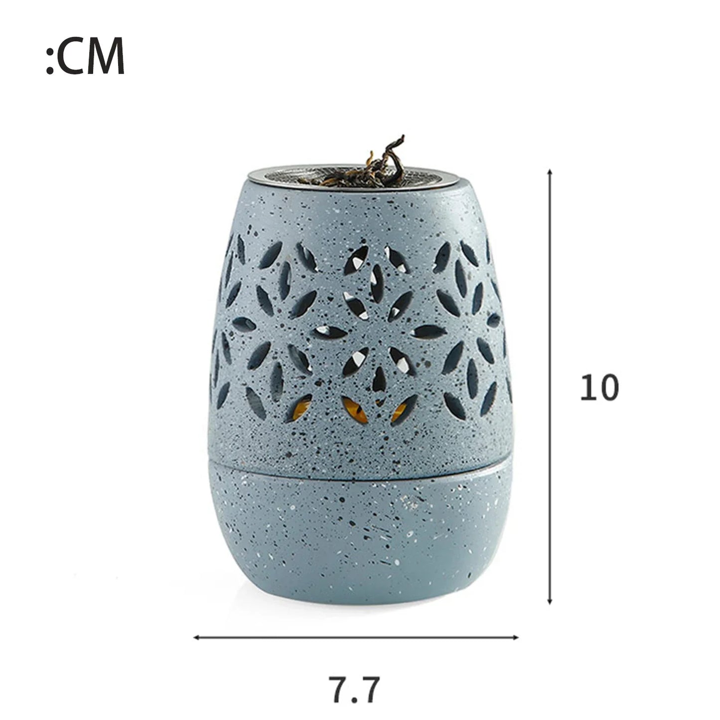 Ceramic Candle Holder Aromatherapy Heating Holder for Herbs Aromatherapy Incense Burner for Yoga SPA Aromatherapy