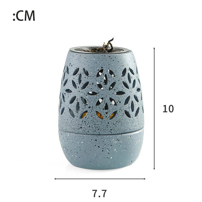 Ceramic Candle Holder Aromatherapy Heating Holder for Herbs Aromatherapy Incense Burner for Yoga SPA Aromatherapy