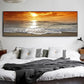 Modern, Minimalist, Wall Art, Landscape Seaside Goldenwood Bridge, Canvas Print Poster, Home Living Room Backdrop Decoration