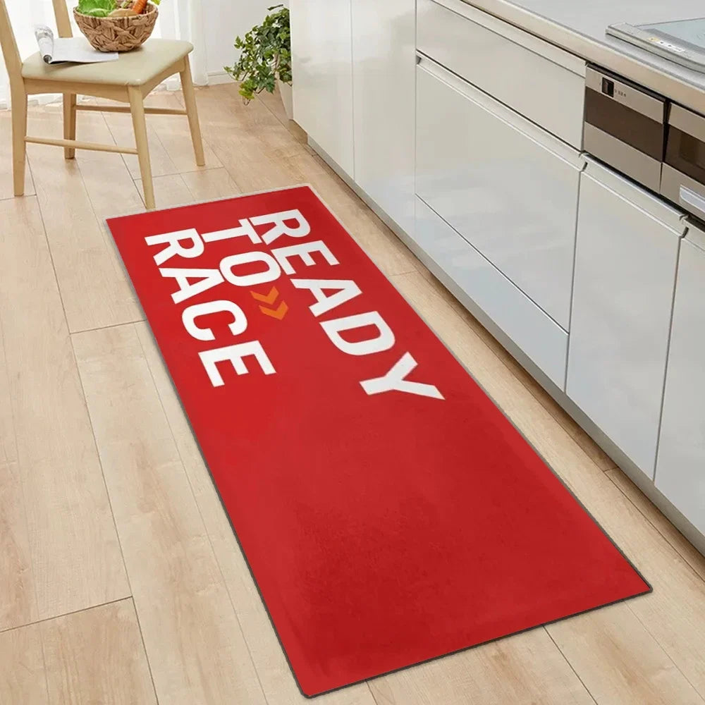 Ready To Race Motorcycle Carpet Garage Mat Racing Motorcycle Display Mat  Cool Moto Display Hallway Anti-slip Home Decoration