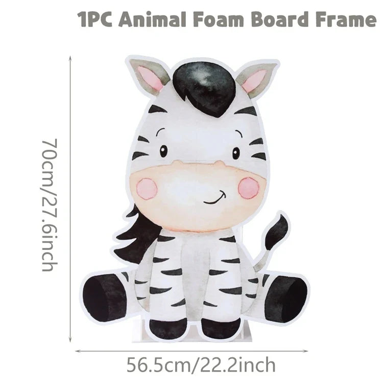 70cm Big Jungle Animal Party Stand Ornament Safari Happy Birthday Party Decoration Kids Jungle Woodland Party Decor Baby Shower