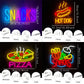 Fast Food Neon Signs, Pizza And Hot Dog Food Icons, Usb Powered, Used For Store, Kitchen, Fast Food Restaurant Wall Decor.