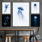 Retro Sea Animal Cyanea Jellyfish Squid Shark Minimalist A Poster HD Posters Home Room Bar Cafe Decor Art Wall Painting Picture