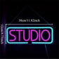 Studio Neon Sign Pink Blue LED Wall Art for Music Photo Studio Home Bar Cafe Decor Creative Business Lighting Vibrant Ambiance