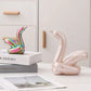 13.4cm Mini Creative Balloon Swan Abstract Ceramic Ornament Sculpture Study Room Statue Home Office Accessories Decoration Gift