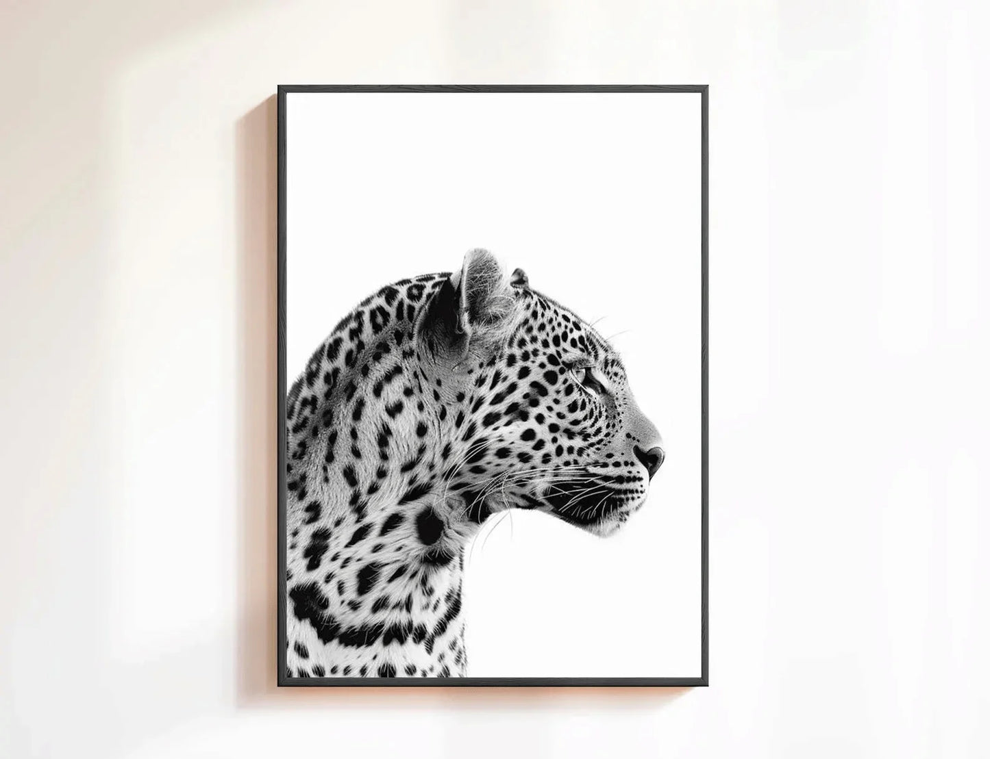 Fashion Stylish Wall Art Print - Trendy Leopard Roar Print - Black and White - Home Decor - Printable Wall Art Digital Download