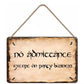 "No Admittance Except on Party Business" Metal Sign | Lord of the Rings Inspired Decor | Ideal for Fantasy Fans' Rooms