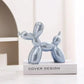 Nordic Ceramic Balloon Dog Abstract Ornament Creative Sculpture Study Room Statue Home Office Accessories Festival Decoration