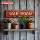 Retro War Room Metal Tin Sign - 4x16" 2D Flat Novelty Decor, Bar Garage Farmhouse Wall Art