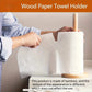 Bamboo Paper Towel Holder Wooden Dispenser Round Countertop Stand Kitchen Bathroom Organization Jewelry Accessories Storage Rack