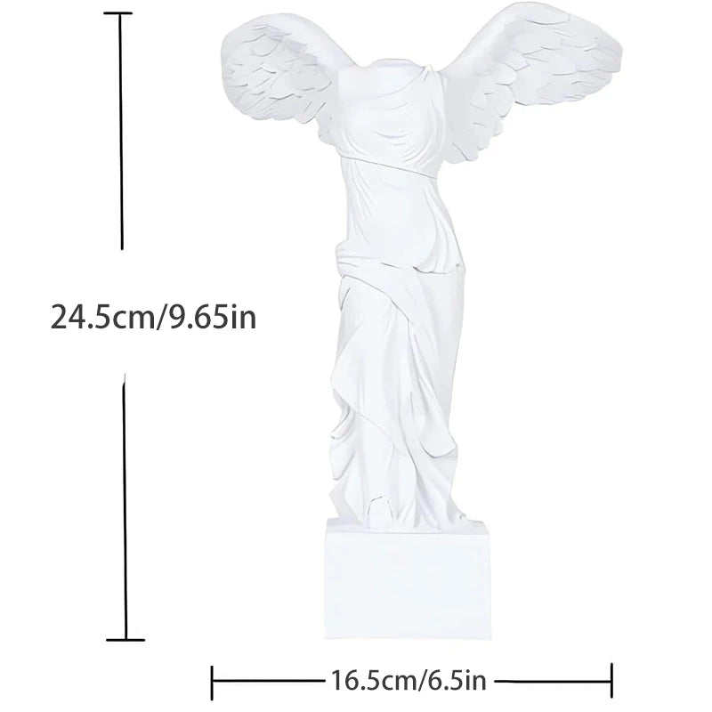 Greek Statue Resin Roman Louvre Winged Victory Goddess Figurine Angel Sculpture Home Decor Living Room Office Ornament