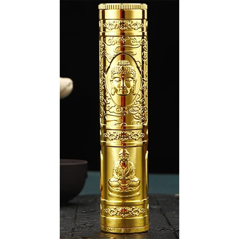 Retro Buddha Metal Incense Case Relief Craft Dragon Incense Box Waterproof Incense Storage Box Incense Accessories