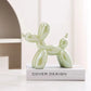 Nordic Ceramic Balloon Dog Abstract Ornament Creative Sculpture Study Room Statue Home Office Accessories Festival Decoration