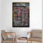 Gifts and Temptations 2026 Formula Racing Event Calendar Poster Track Layouts with National Flags, Wall Art Print