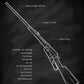 Weapons Blueprint Poster Black Board Guns Blueprint Wall Art Canvas Painting Military Enthusiast Home Room Wall Decor Gunfight