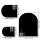 VIKAMA Solid Colour Arched Rug Soft And Non-Slip Office, Study Computer Chair Mat Dressing Table Foot Pad Home Decor