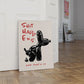 Black Balloon Dog Poster With Quote Shit Happens And That's Ok Posters For Living Room Bedroom Home Decor