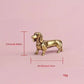 Pure Copper Dachshund Statue Vintage Brass Figurines Home Decote Desktop Ornament Miniatures Antique Tea Pet Crafts Gifts