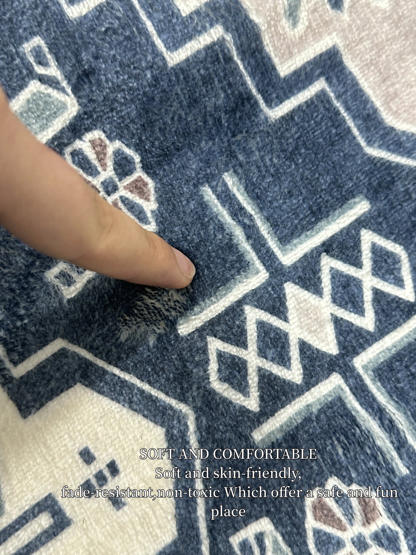 VIKAMA 3D Polyester Bath Mat Anti-Slip Shower Mat, Suitable for Home Bathroom Entrances, Easy to Maintain