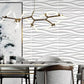 30x30cm Three-dimensional Wave Wall Panels Interior Wall Decor Paintable Wallpaper 3D Wall Decor Covering Panels For Living Room