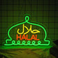 Halal Neon Signs Halal Food Arabic Restaurants Led Light Up Signs for Business Store for Wall Decor USB Powered