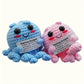 Mini Handmade Woolen Octopus Crochet Knitting, Positive Emotional Support Figure with Card, Creative Funny Decoration  Gift