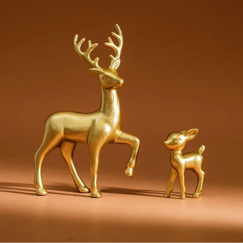 Mother Deer Cute Fawn Figurine Kids Room Decor