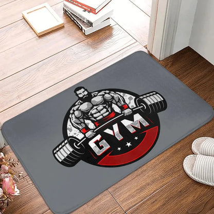 Bodybuilding Fitness Powerhouse Gym Front Door Mat Anti-Slip Carpet Outdoor mat Absorbent Doormat Garden Garage Entrance Rug