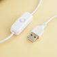 Natural Wood LED Table Lamp USB Powered Desk Lamp Retro Night Light Minimalist Bedside Lamp for Bedroom Ambient Lighting