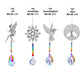 Animal metal sheet butterfly pendant crystal ball prism sun catcher DIY hanging decoration window decoration garden sun catcher