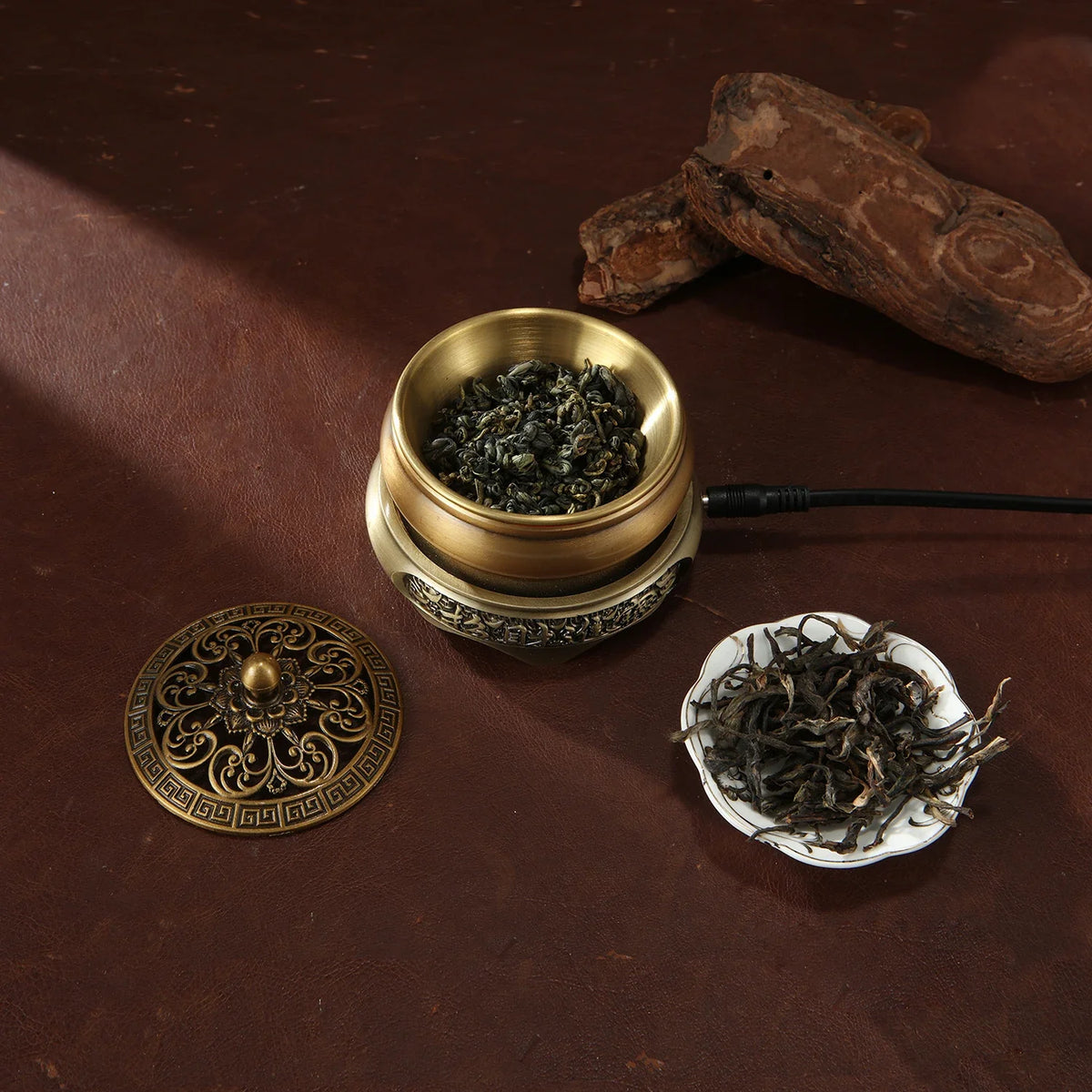 220V Electronic Incense Burner Ceramic Essential Oil Burner Timing Adjustable Temperature Sandalwood Agarwood Incense Burner