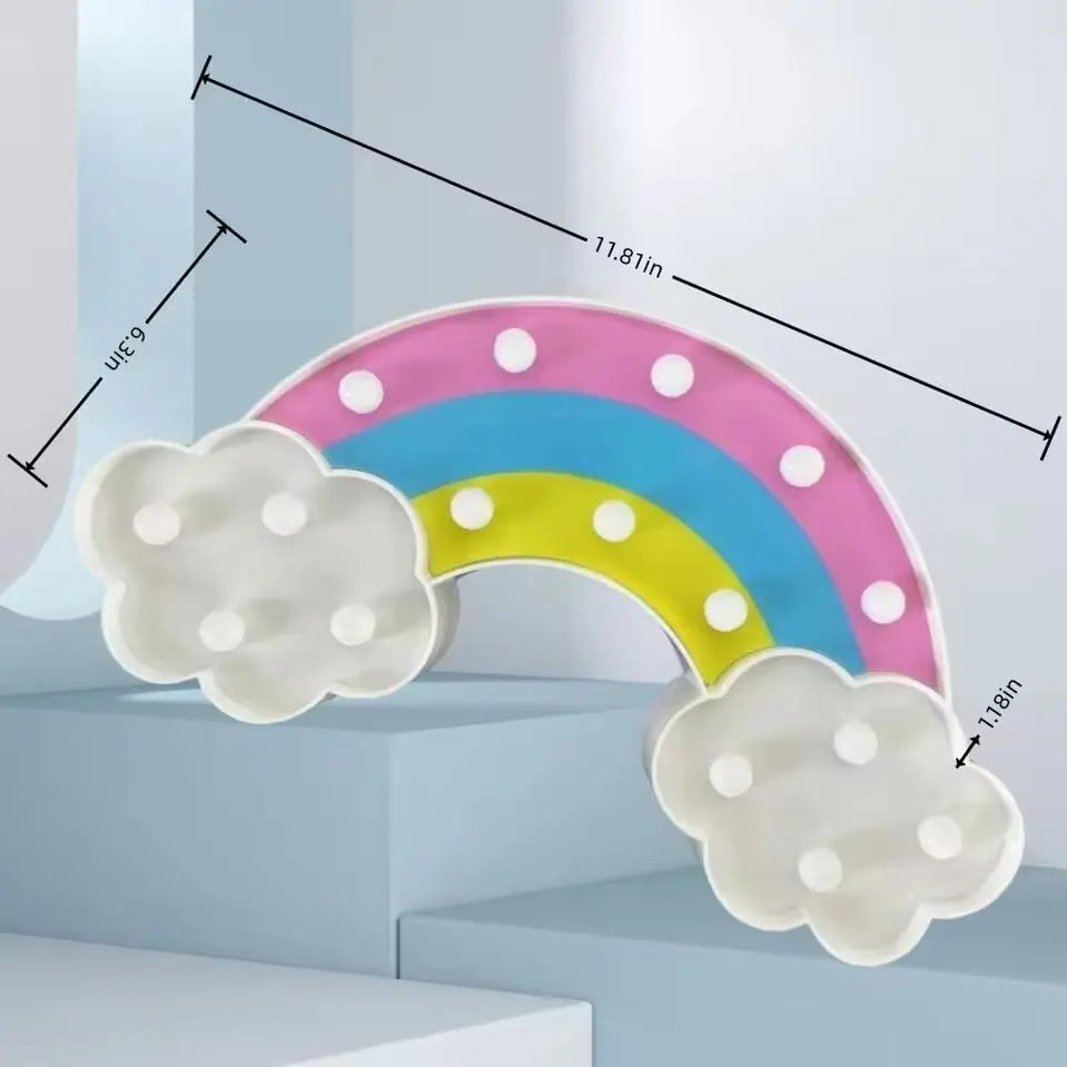 1PC Creative LED Shaped Lamp Indoor Battery Powered Wall Light,Decoration Night Light For Bedroom Table Beach Party&Photography
