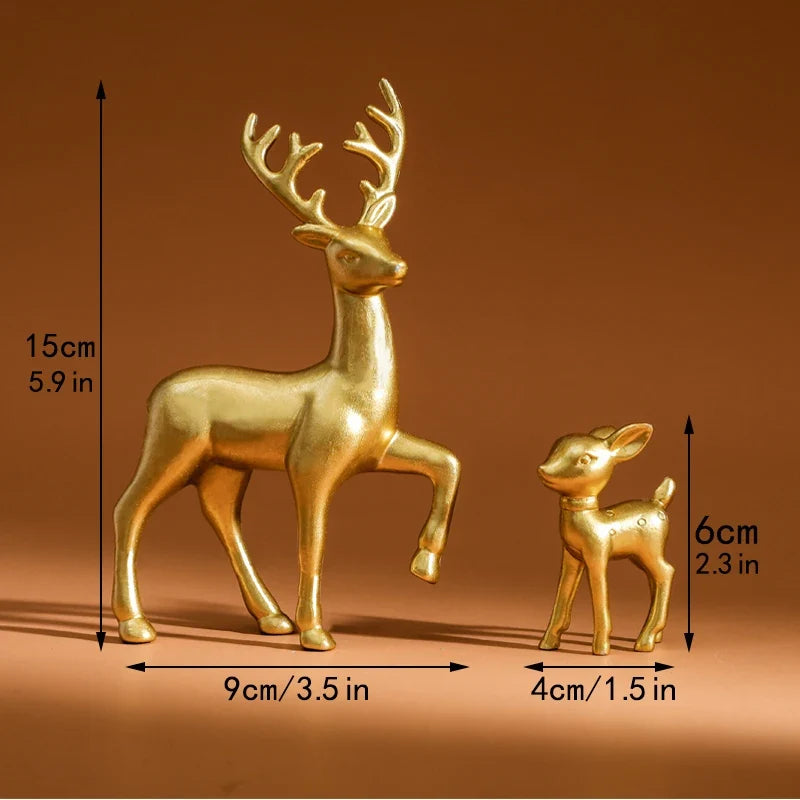 Mother Deer Cute Fawn Figurine Kids Room Decor