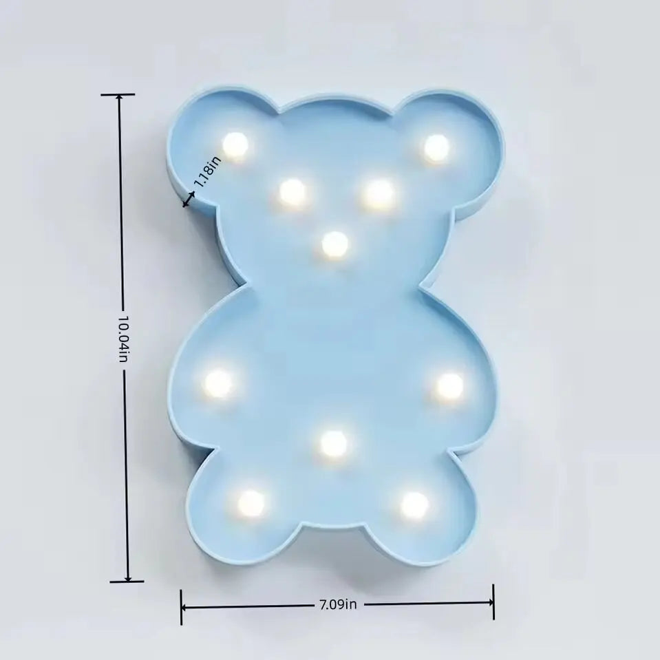 1PC Creative LED Shaped Lamp Indoor Battery Powered Wall Light,Decoration Night Light For Bedroom Table Beach Party&Photography