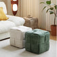 Chenille Red Woven Bench Shoe Changing Stool