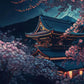 Japanese Cherry Blossom Fuji Mountain Sunset Tokyo Scenery Poster HD Printed Canvas Painting Wall Art Pictures Room Home Decor