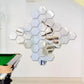 45pcs Mirror Wall Sticker, Hexagon Wall Art Sticker, DIY Household Decorative Tiles Sticker