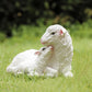 2 pcs Resin Figurine Lamb Ornament Decor for Garden Farmyard Artificial Lamb Mother Baby Sheep Outdoor Sculptures for Garden