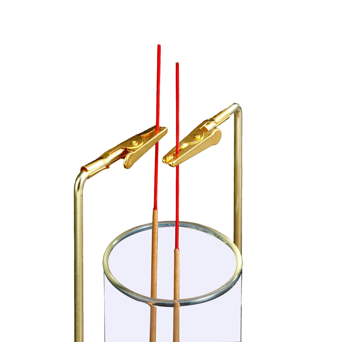 Glass Incense Holder for Dual Sticks Anti-Ash Flying Incense Burne with Ash Catcher Incense Stick Holder for Yoga Meditation Spa
