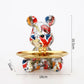 2025 New Graffiti Bear Figurine Home Decoration Animal Statue Keys Storage Shelf Modern Room Sculpture Table Decor Statues Gift