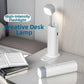 Folding LED Desk Lamp with 3 Speed Dimming Eye Protection USB Charging Book Light with Flashlight And Phone Holder Function