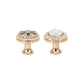 New European Single Hole Handle Gold Luxury Flower Pattern Furniture Cabinet Knobs For Home Wardrobe Door Handles Hardware