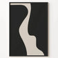 Abstract Minimal Art Print Line Drawing Poster Beige And Black Canvas Painting Modern Wall Picture Living Room Decoration