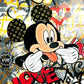 Mickey Mouse Minnie Street Graffiti Canvas Painting Prints Poster Creative Modern Wall Art Pictures Living Room Home Decor