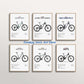 Luxury Mountain Bike Famous Bicycle Parameter Minimalist Poster Canvas Painting Wall Pictures Home Room Decor Bike Lover Gifts