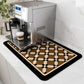 VIKAMA Coffee Machine Mat Rubber Backing Water-Absorbent Dish Drying Pad Kitchen Worktop Drainage Mat Home Decor