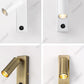 New Led Wall Lamp Sconce with Switch Black Brass Creative USB Port Reading Wall Lamp with 3W Spotlight for Bedroom Bedside