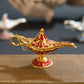 12cm(4.7")Classic Rare Hollow Legend Aladdin Magic Genie Lamps Incense Burners Retro Wishing Oil Lamp Home Decor Gift