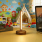 Natural Wood LED Table Lamp USB Powered Desk Lamp Retro Night Light Minimalist Bedside Lamp for Bedroom Ambient Lighting