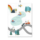 Modern Nordic Style Canvas Print Painting Poster Cartoon Car Letter Number Children Wall Picture Art Studio Kids Room Home Decor